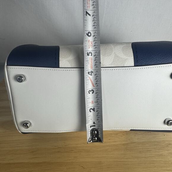 COACH Rowan Satchel In Signature Canvas With Trompe L'oeil Print CH168 White - Picture 12 of 13